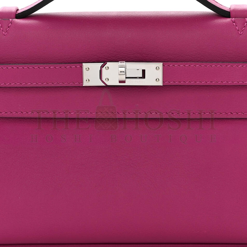 H**me5 SWIFT KELLY POCHETTE CLUTCH ROSE POURPRE (22*14*7cm) Master Quality
